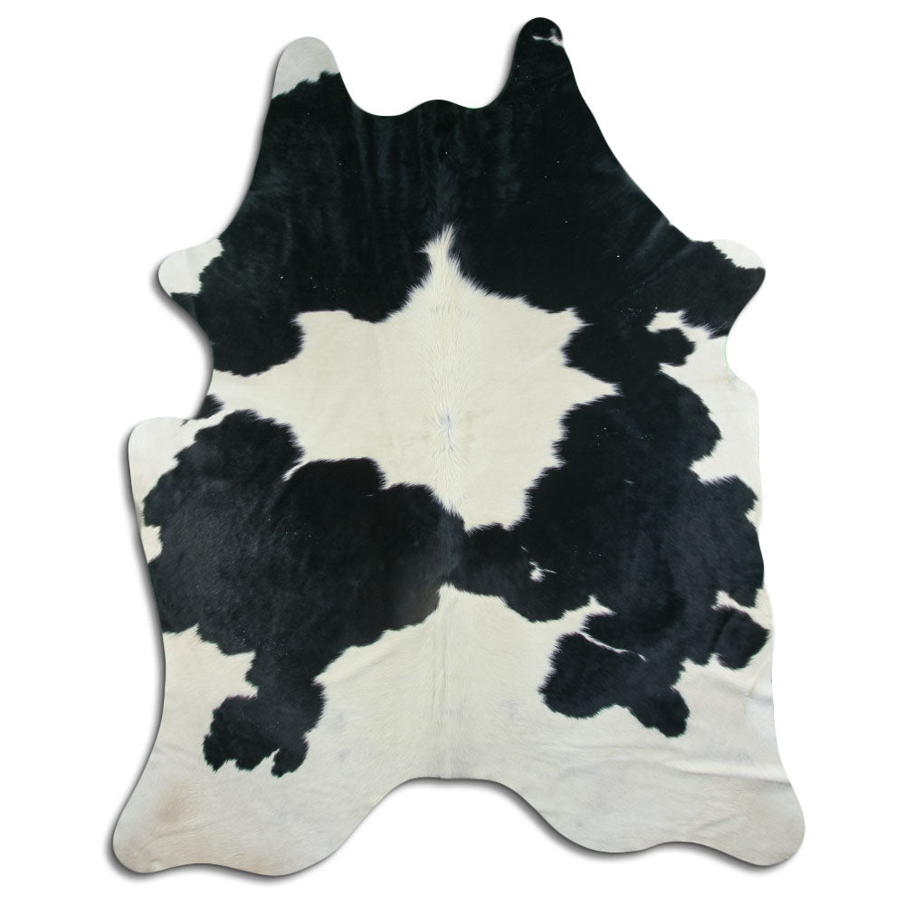 Peau de vache noire et blanche XXL
