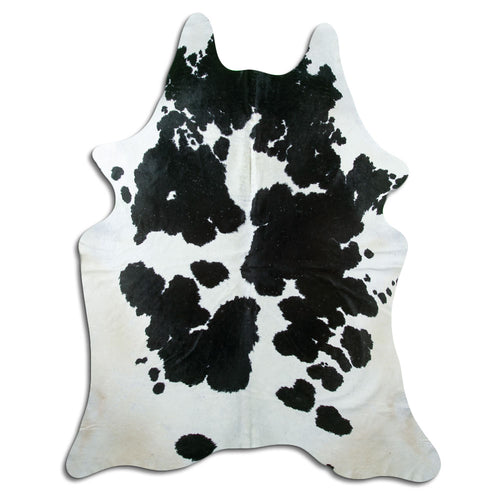Peau de vache noire et blanche XXL