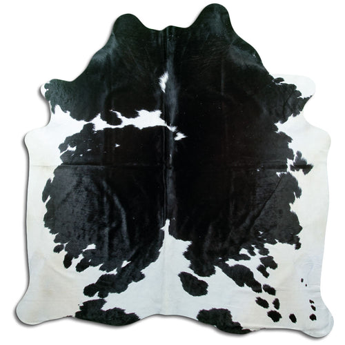 Peau de vache noire et blanche XXL