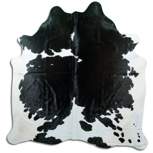 Peau de vache noire et blanche XXL