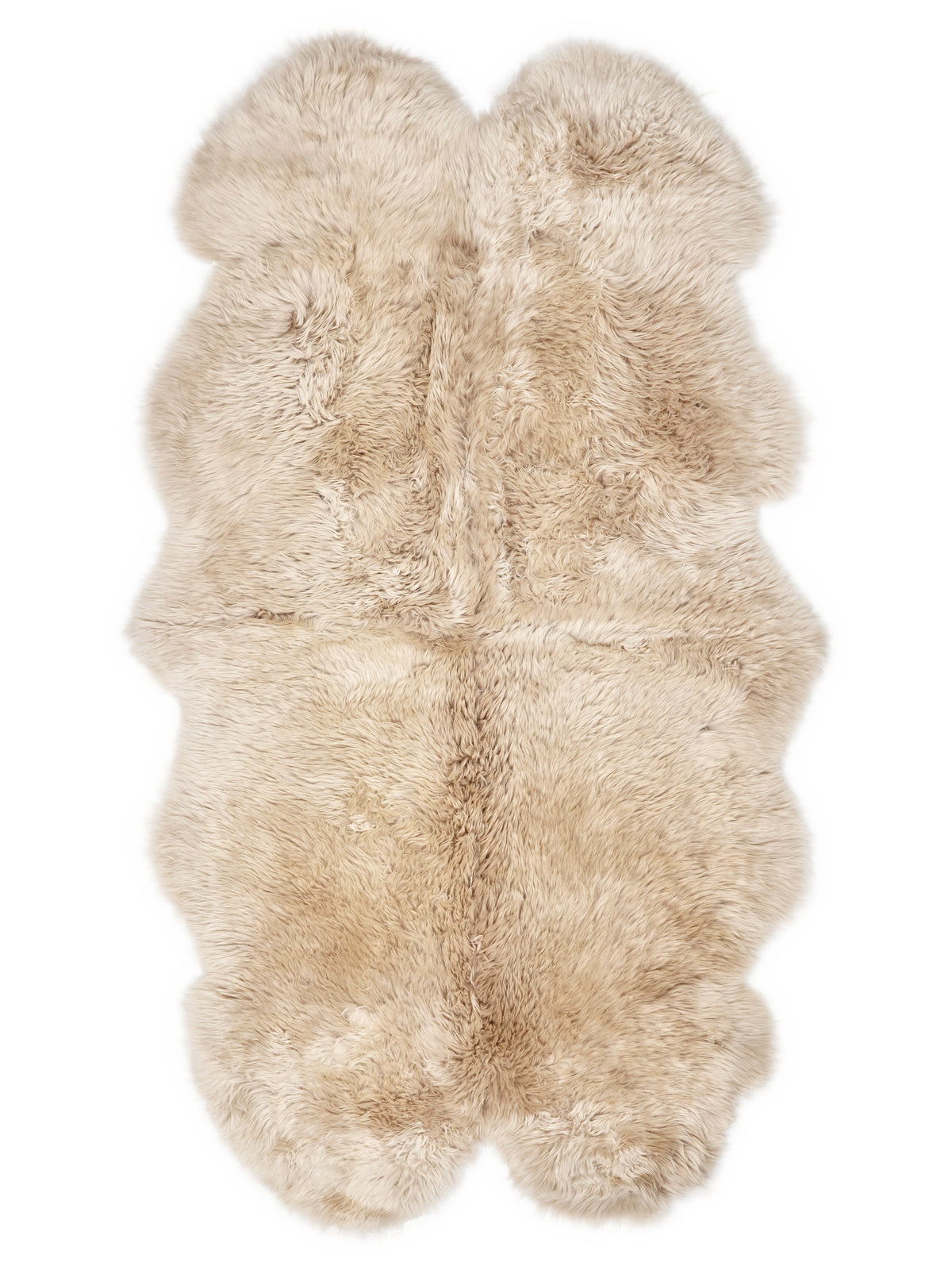 Tapis en peau de mouton de Nouvelle-Zélande quadruple, Beige