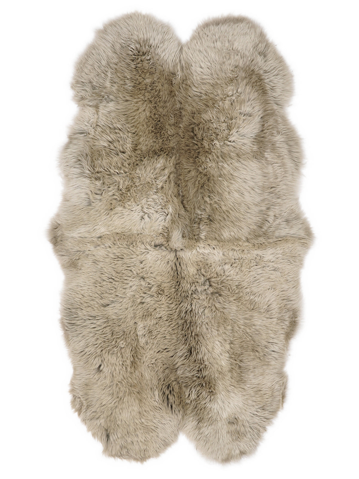 Tapis en peau de mouton de Nouvelle-Zélande quadruple, Gris clair