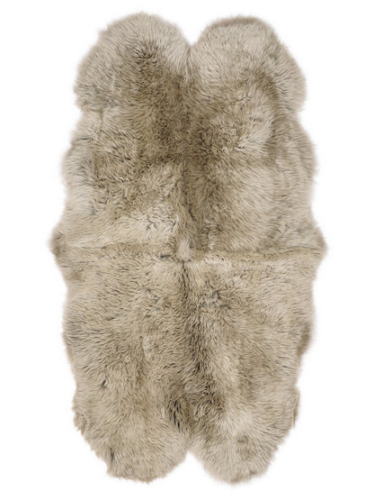 Tapis en peau de mouton de Nouvelle-Zélande quadruple, Gris clair
