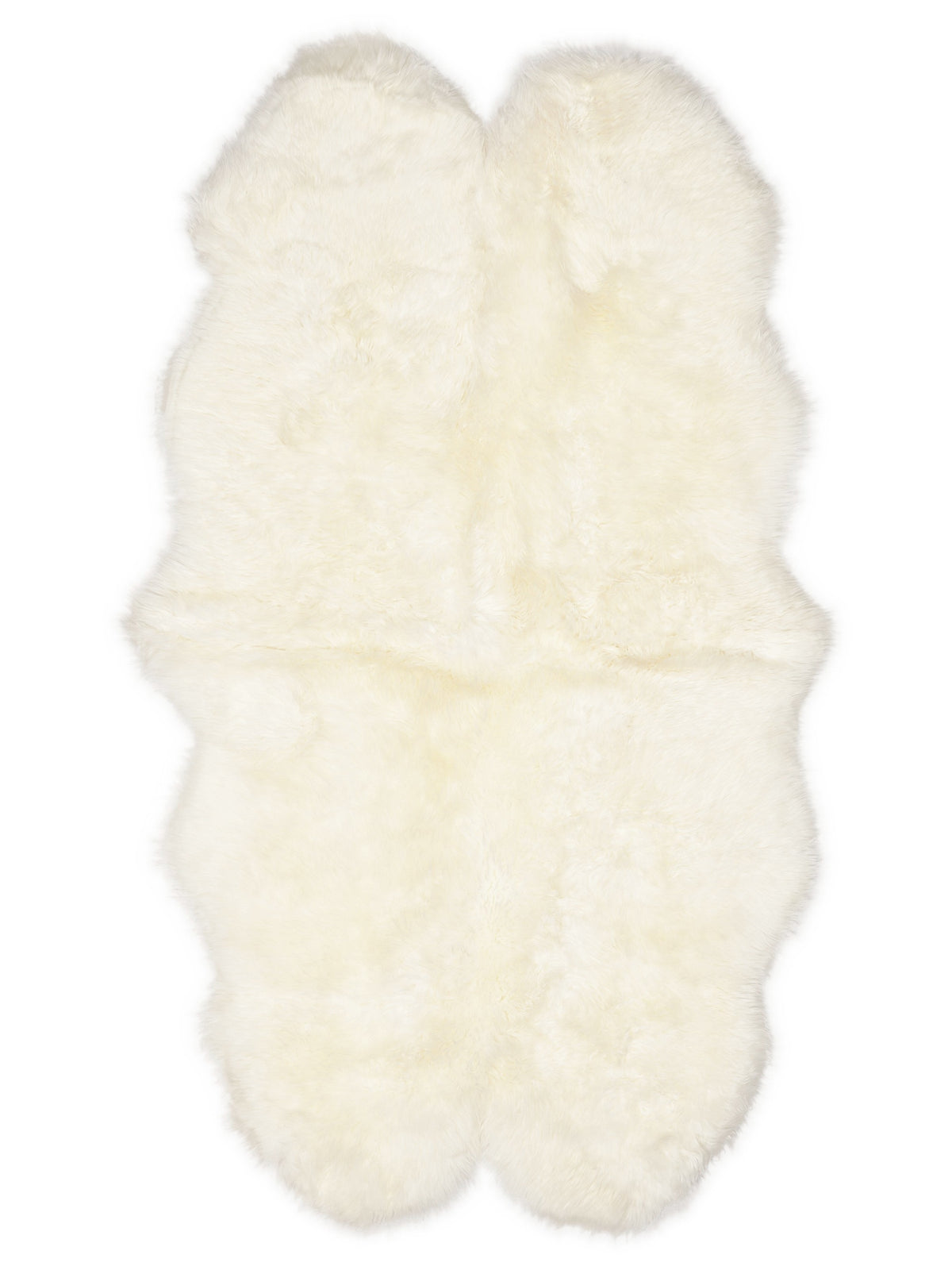 Tapis en peau de mouton de Nouvelle-Zélande quadruple, Blanc