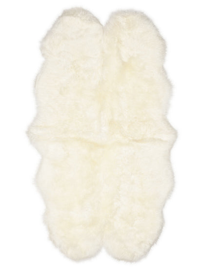 Tapis en peau de mouton de Nouvelle-Zélande quadruple, Blanc