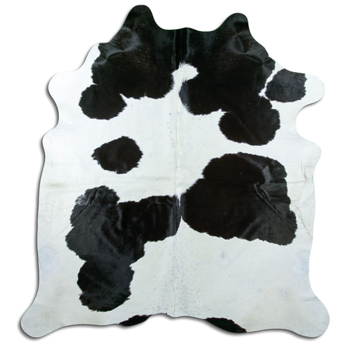 Peau de vache noire et blanche XXL