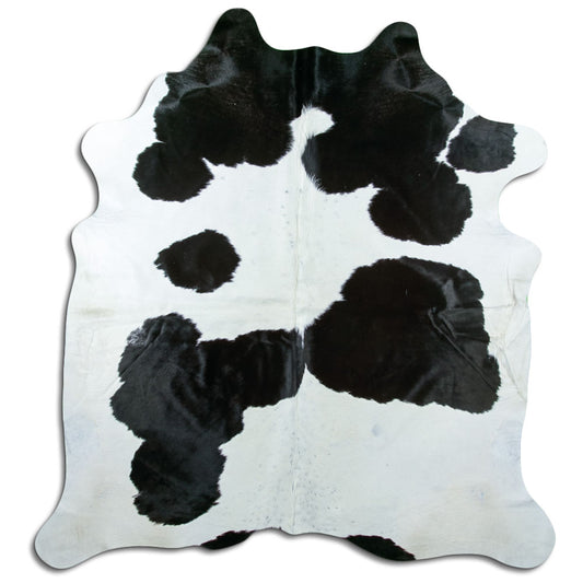 Peau de vache noire et blanche XXL
