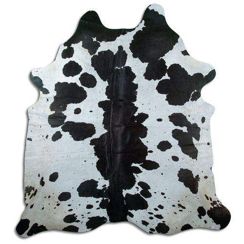 Peau de vache noire et blanche XXL