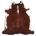 Peau de vache marron et blanche XL