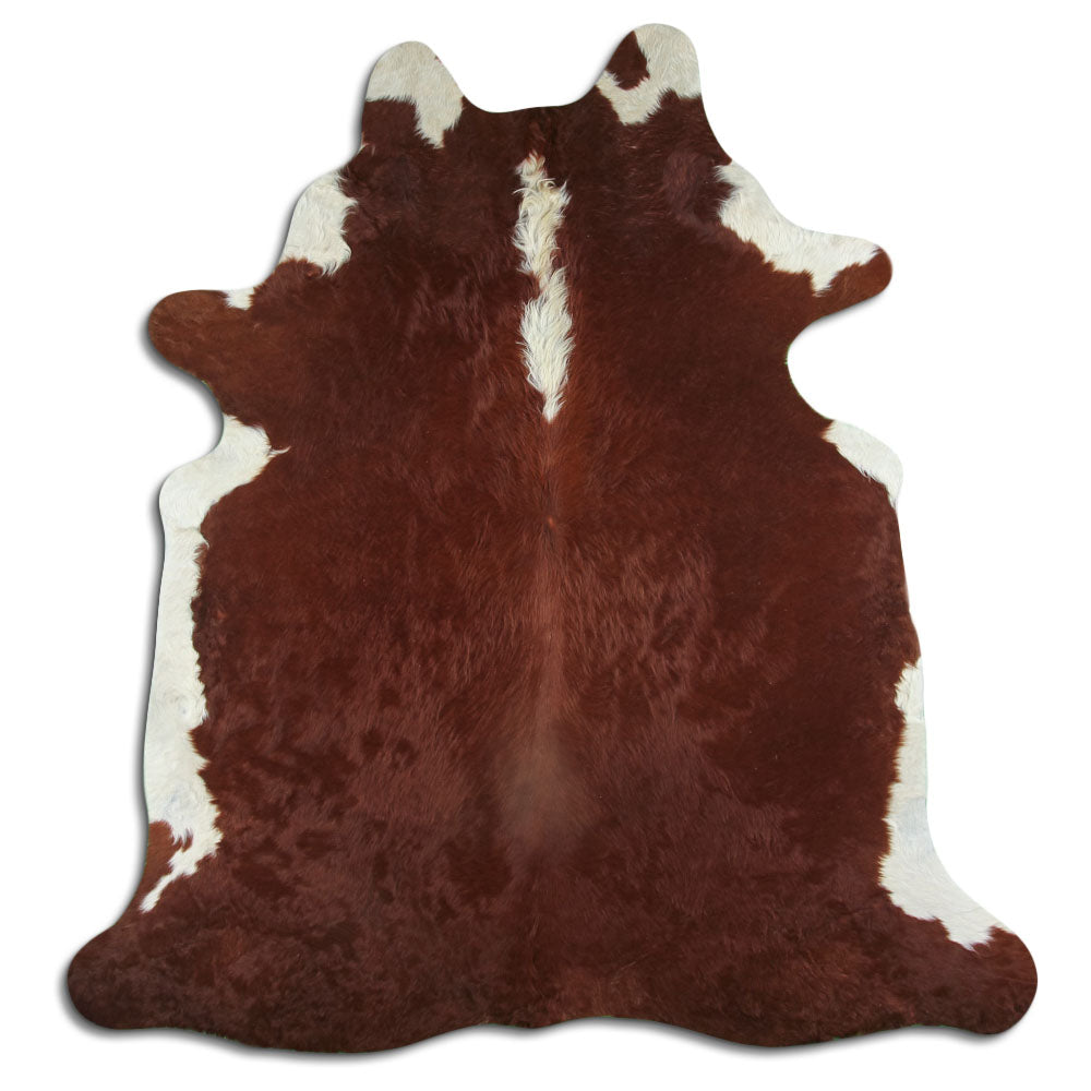 Peau de vache marron et blanche XL