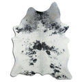Peau de vache noire et blanche XXL