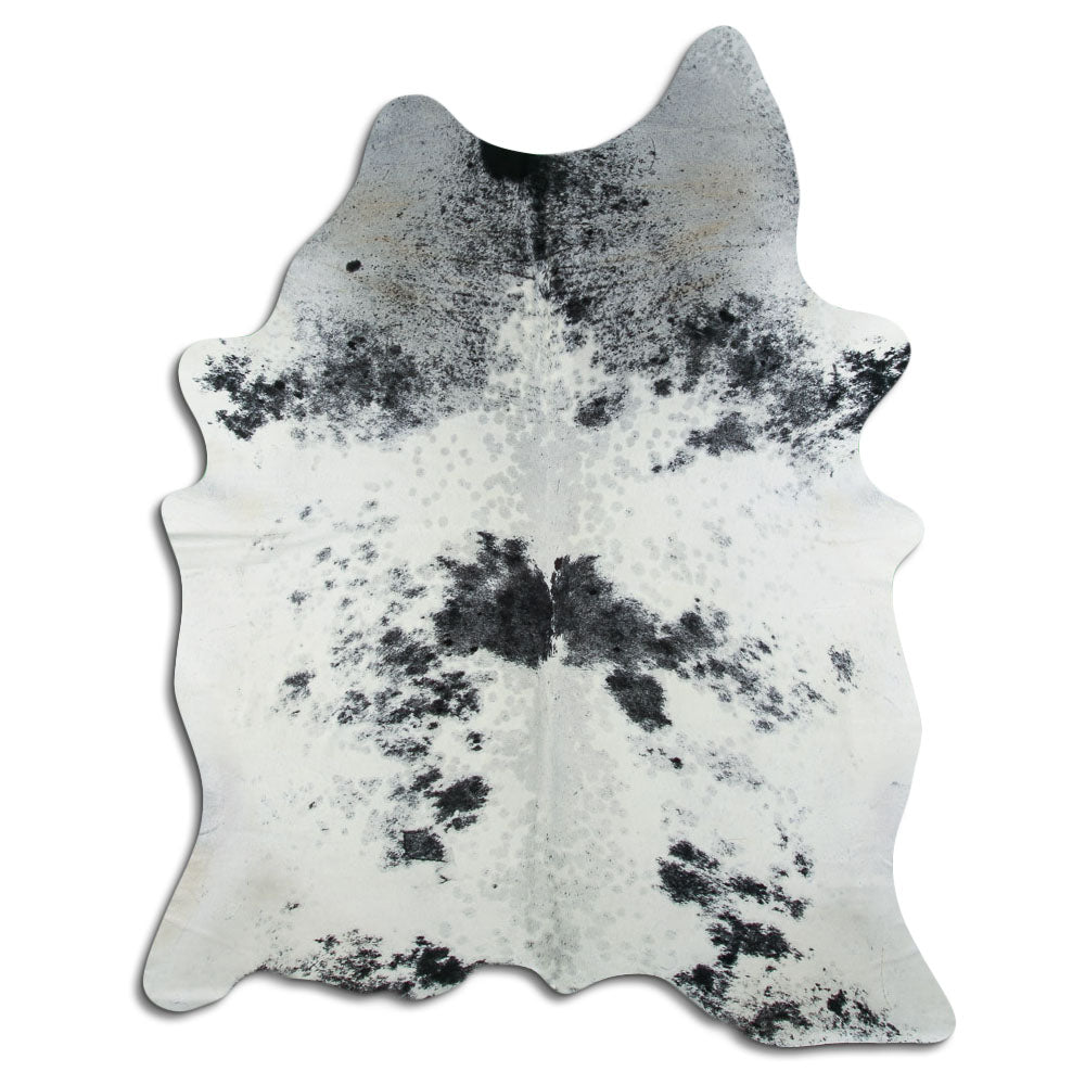 Peau de vache noire et blanche XXL
