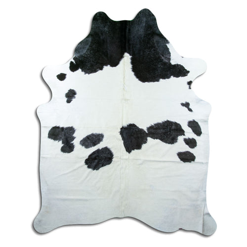 Peau de vache noire et blanche XXL