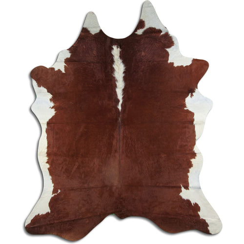 Peau de vache marron et blanche XXL