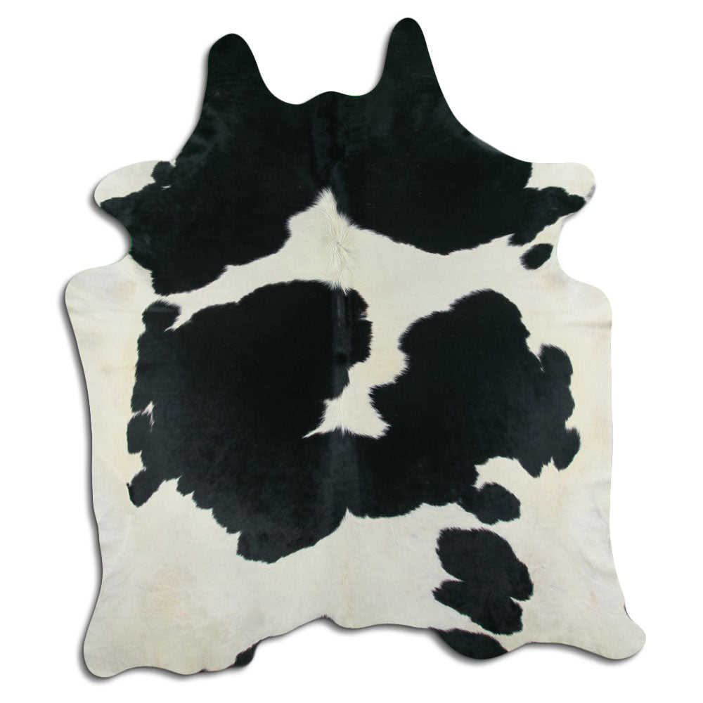 Peau de vache noire et blanche XXL