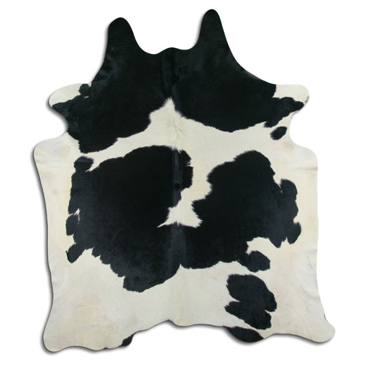 Peau de vache noire et blanche XXL