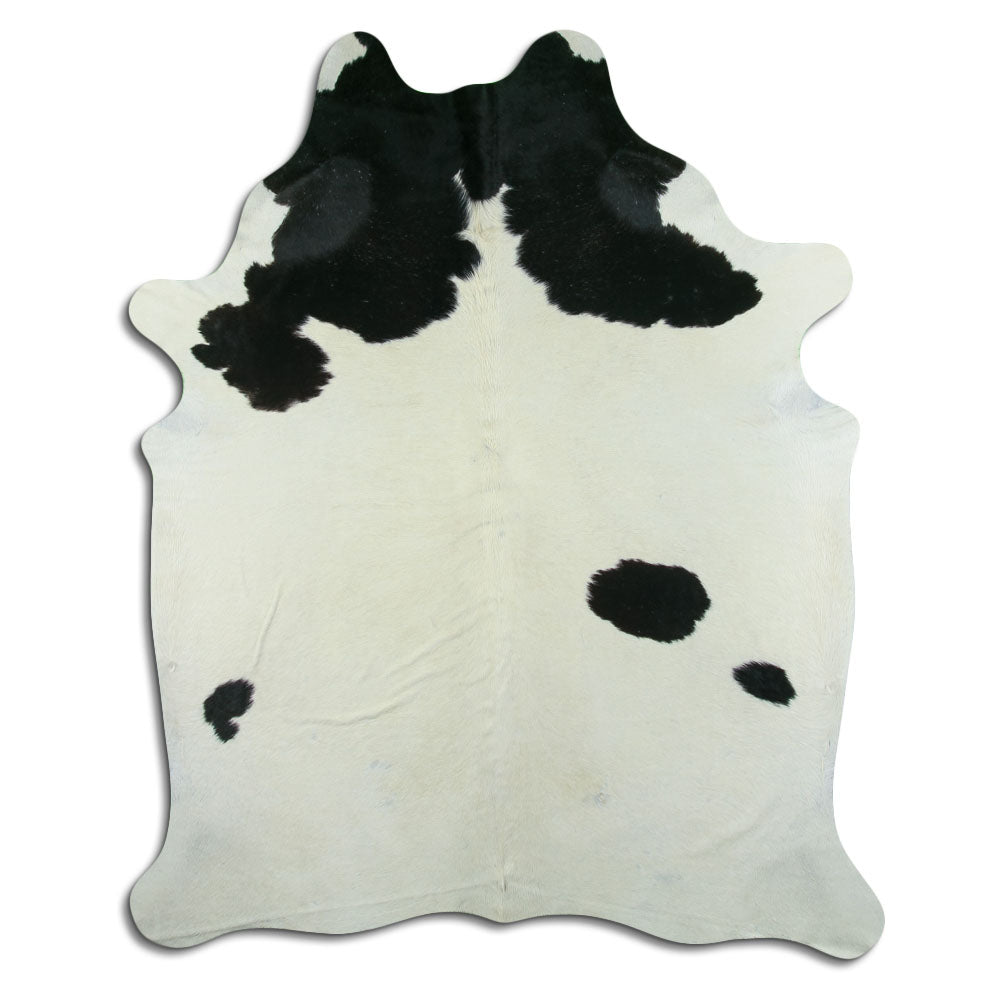 Peau de vache noire et blanche XXL