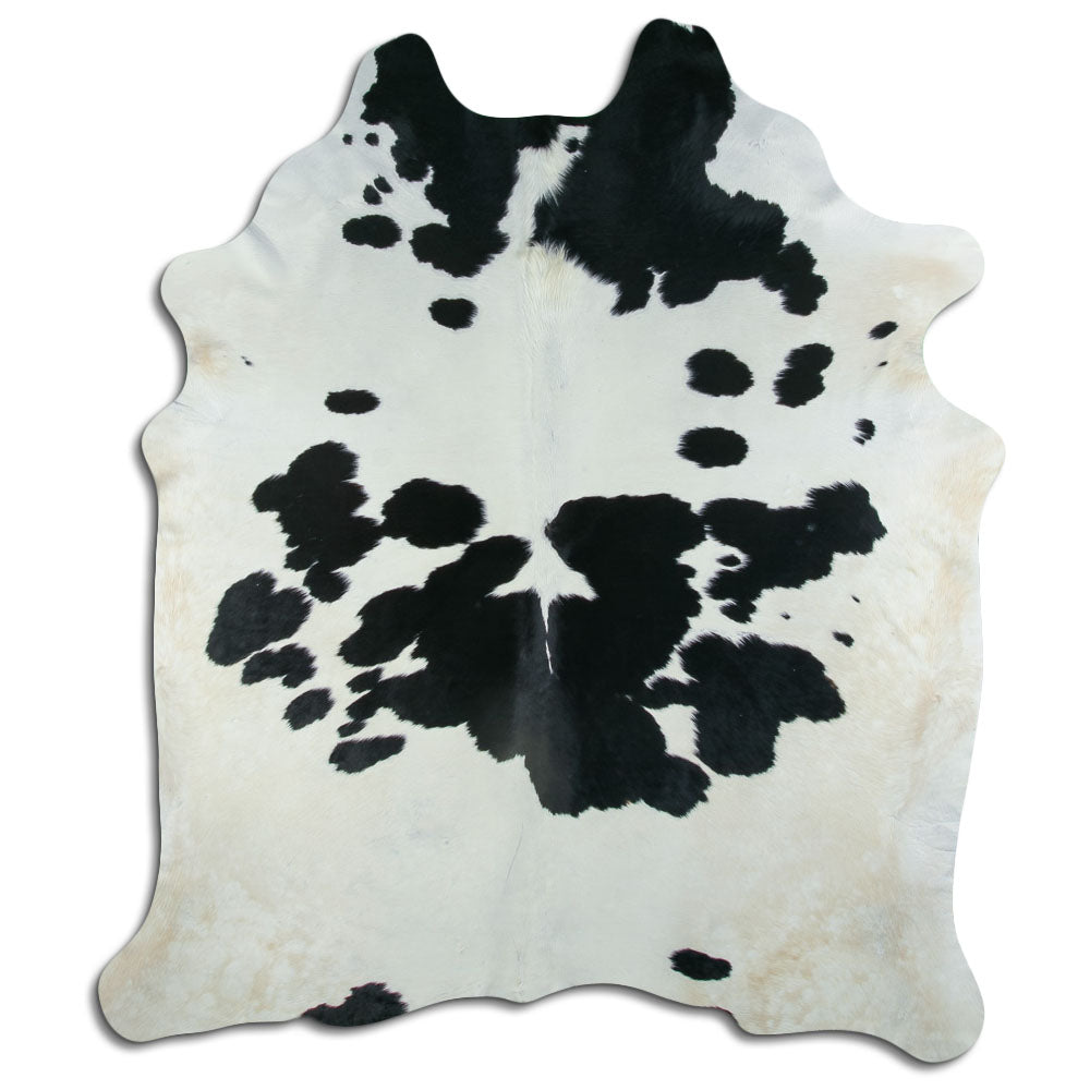 Peau de vache noire et blanche XXL