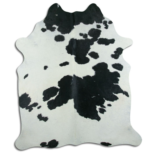 Peau de vache noire et blanche XXL