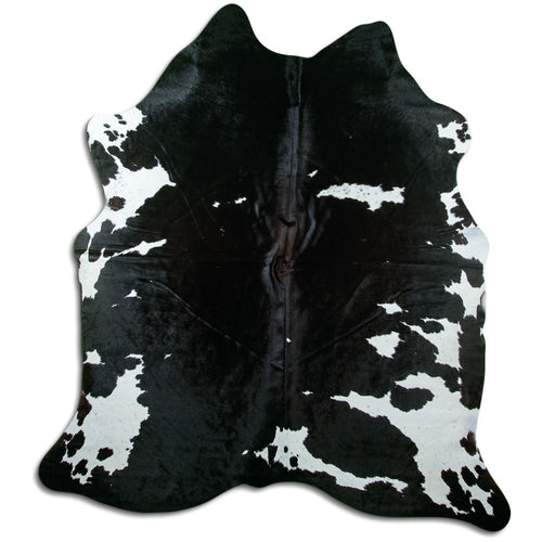 Peau de vache noire et blanche L