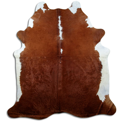 Peau de vache marron et blanche XXL