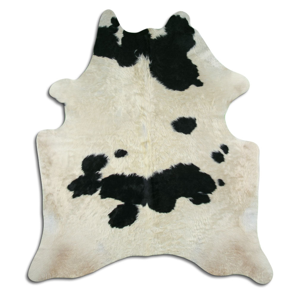Peau de vache noire et blanche XXL