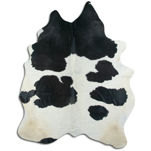 Peau de vache noire et blanche XXL