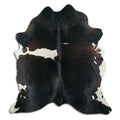 Peau de vache noire et blanche XL