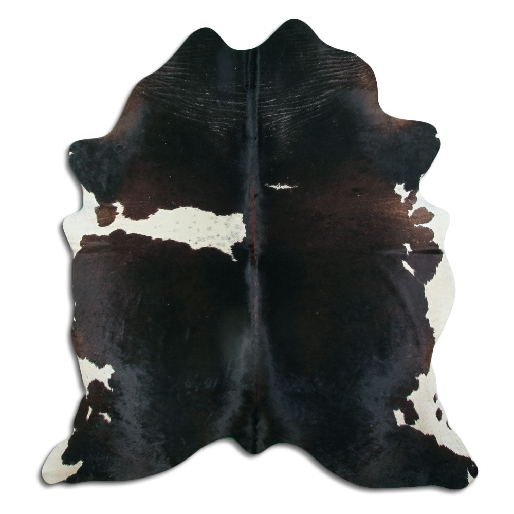 Peau de vache noire et blanche XL
