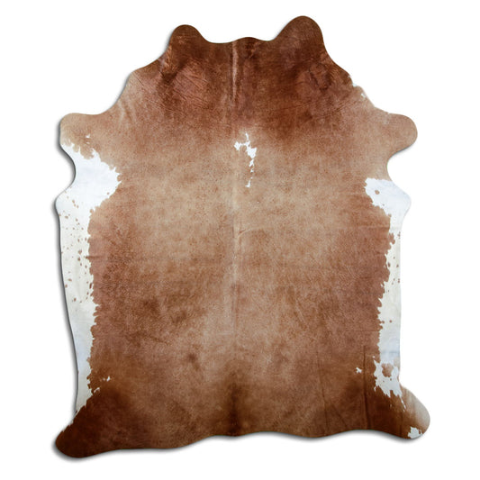 Peau de vache marron et blanche XL
