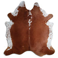 Peau de vache marron et blanche XXL
