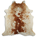 Peau de vache marron et blanche XL