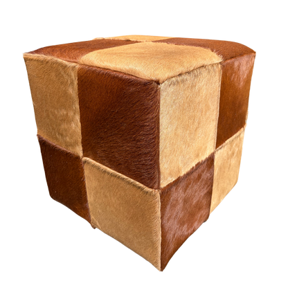 Pouf en peau de vache | plusieurs coloris disponibles