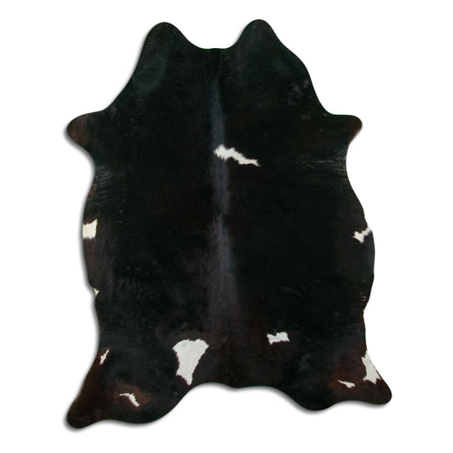 Peau de vache noire et blanche XXL