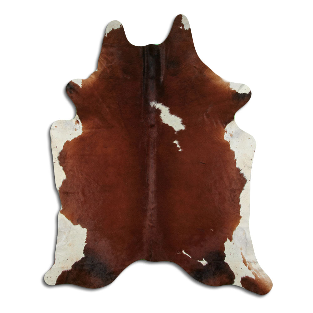 Peau de vache marron et blanche XXL