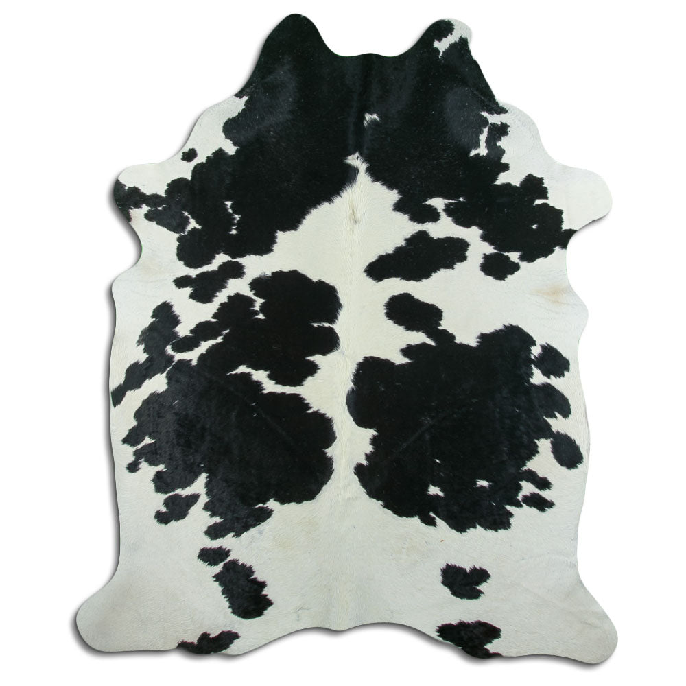 Peau de vache noire et blanche XXL