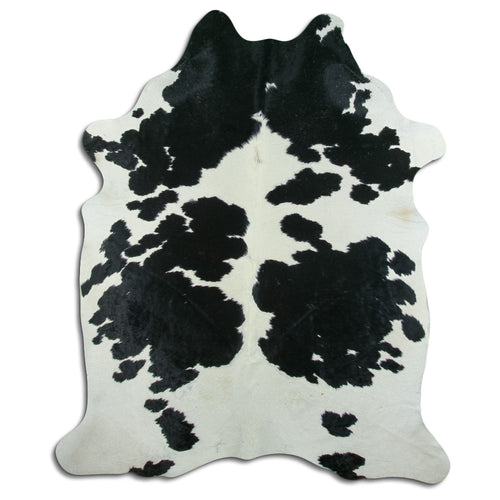 Peau de vache noire et blanche XXL