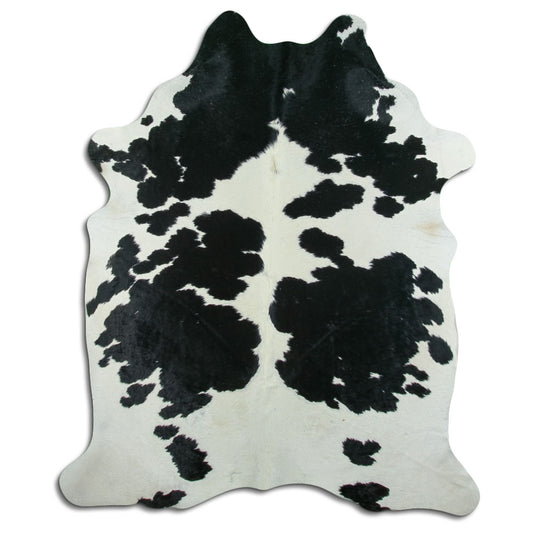 Peau de vache noire et blanche XXL