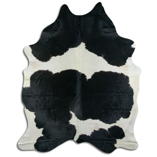 Peau de vache noire et blanche XXL
