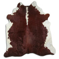 Peau de vache marron et blanche XL