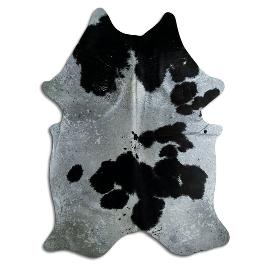 Peau de vache noire et blanche XXL