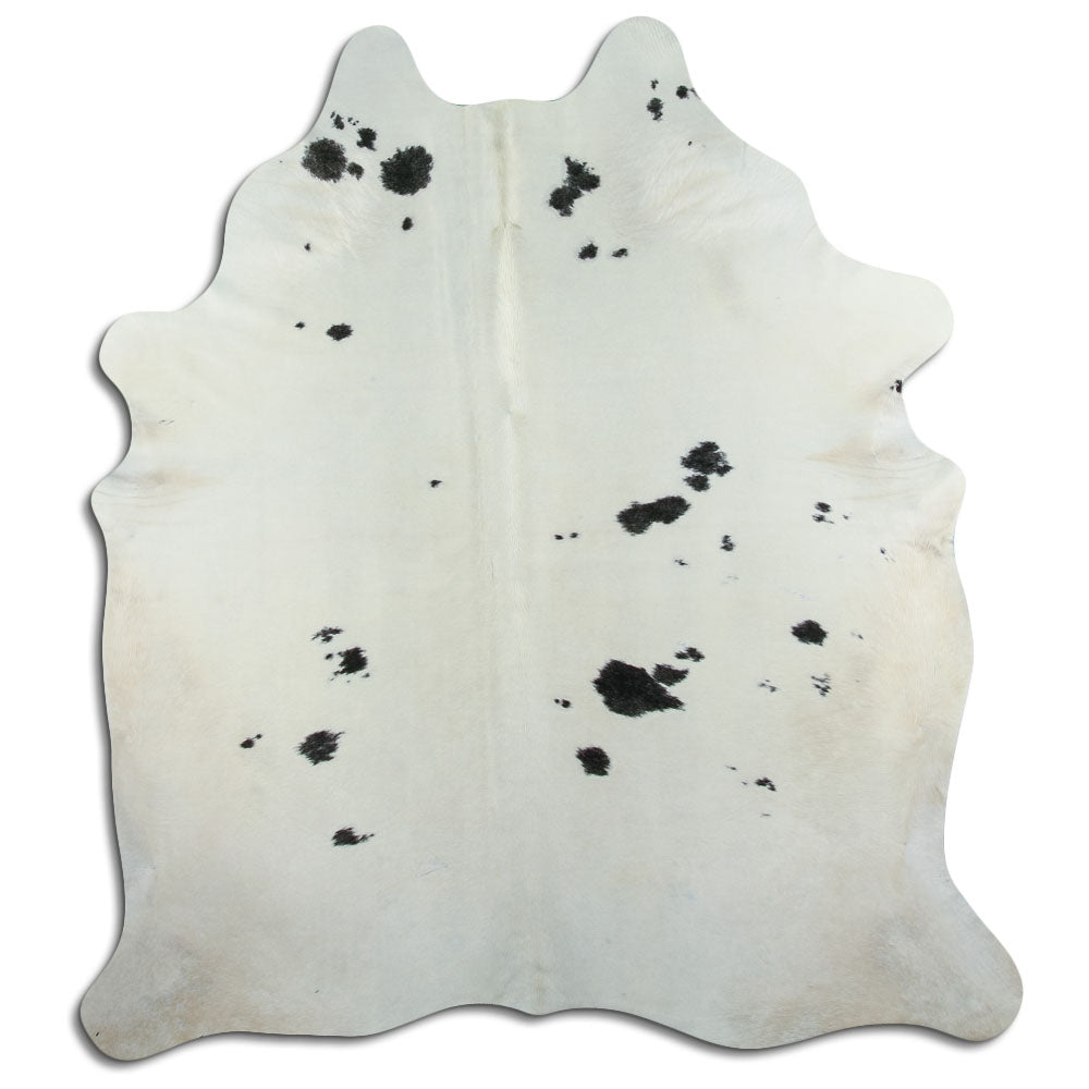 Peau de vache noire et blanche XL
