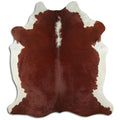 Peau de vache marron et blanche L