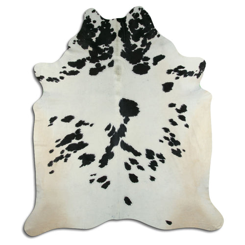 Peau de vache noire et blanche XXL