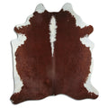 Peau de vache marron et blanche XL