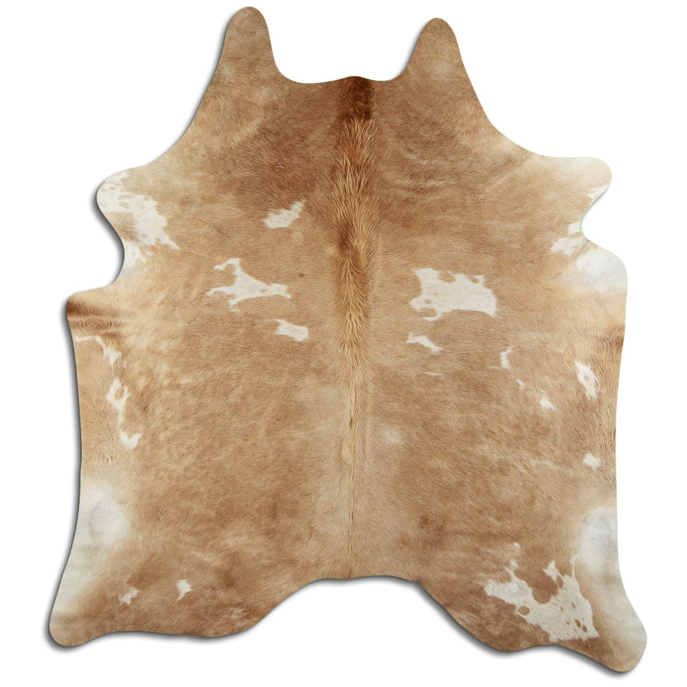 Peau de vache marron et blanche XL