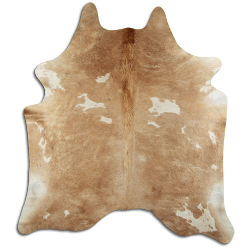 Peau de vache marron et blanche XL
