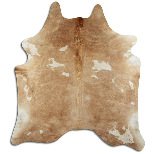 Peau de vache marron et blanche XL