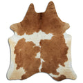 Peau de vache marron et blanche XL