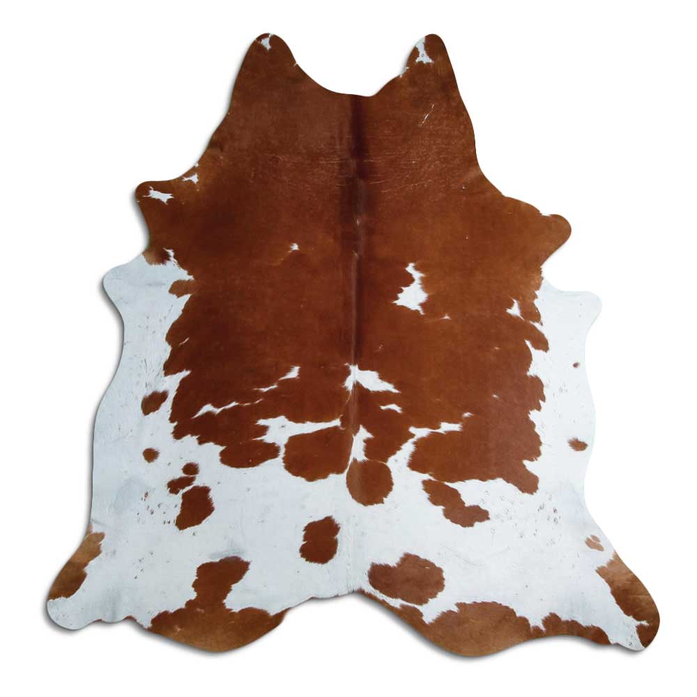 Peau de vache marron et blanche XXL